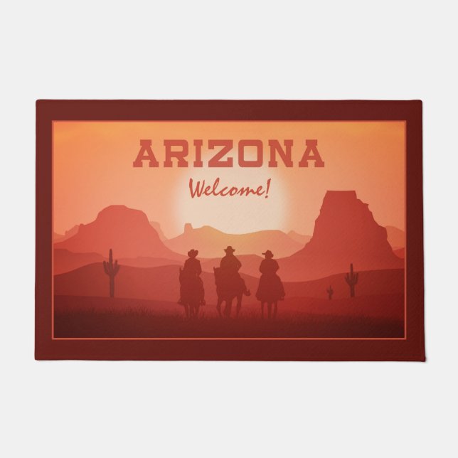 Felpudo Esteras de puerta del personalizado Arizona Sunset (Anverso)