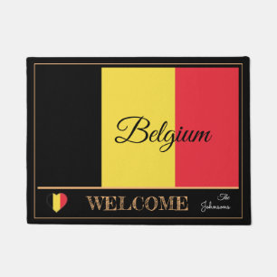 Felpudo Esteras/deportes de la casa con bandera belga Bien