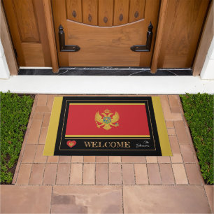 Felpudo Esteras/deportes de la casa de bandera de Monteneg