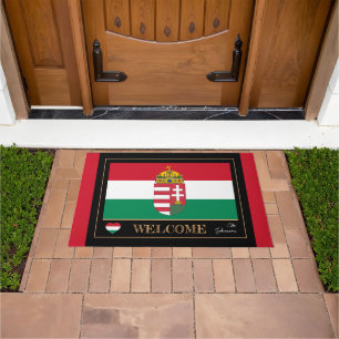 Felpudo Esteras/deportes de la casa de bandera húngara y