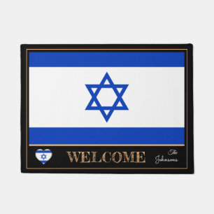 Felpudo Esteras/deportes de la casa de bandera israelí Bi