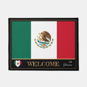 Felpudo Esteras/deportes de la casa de bandera mexicana Bi