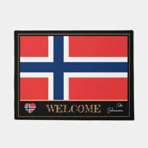 Felpudo Esteras y deportes de la casa de bandera noruega B