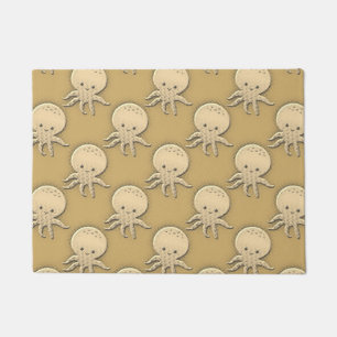 Felpudo Estilo de cosecha Sepia Octopus para bebés
