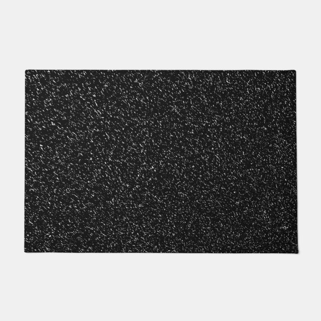 Felpudo Estilo de piedra negro moderno - espacio (Anverso)