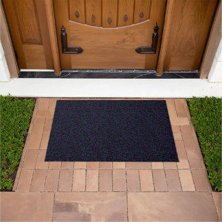 Felpudo Estilo mosaico en negro violeta y verde azulado