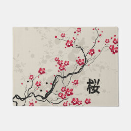 Felpudo Estilo oriental Sakura Cherry Blossom Art