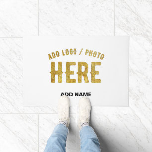 FELPUDO ESTILOSO MODERNO PERSONALIZABLE BLANCO VERIFICADO