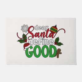 Felpudo Estimado Santa Define Buenos Navidades | Doormat