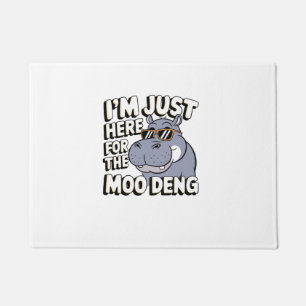 Felpudo Estoy aquí por Moo Deng Cute Baby Hippo Moo-Den