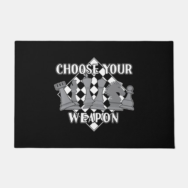 Felpudo estrategia de juego de piezas de ajedrez regalo a  (Anverso)