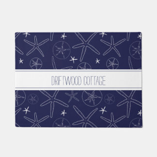 Felpudo Estrella azul de la marina costera, dorada de la a