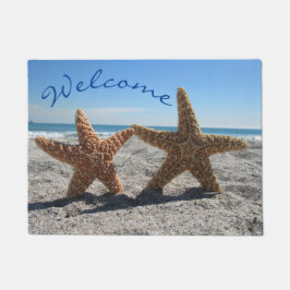 Felpudo Estrella de Mar Azucarada en la Playa - Alfombrill