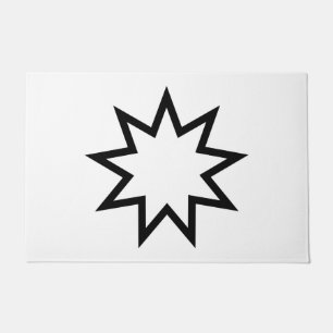 Felpudo Estrella de nueve puntas (símbolo de la fe bahaí)