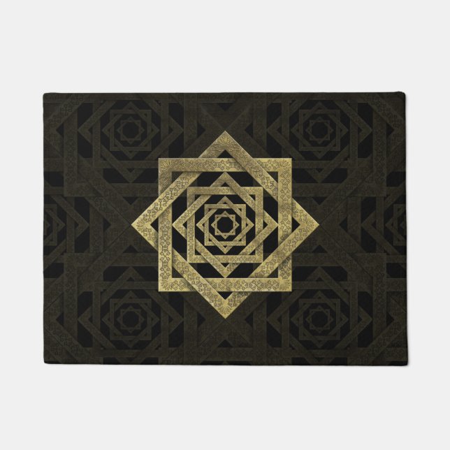 Felpudo Estrella de oro de Lakshmi - Ashthalakshmi (Anverso)