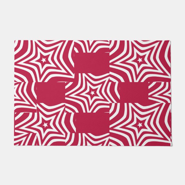 Felpudo Estrella roja blanca y encantadora (Anverso)