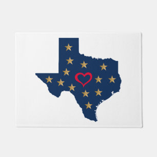 Felpudo Estrellas brillantes y de amor en Texas