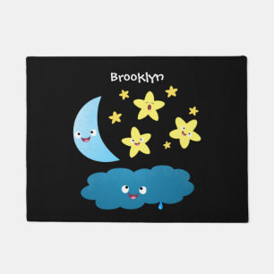 Felpudo Estrellas de canto, personalizado de luna y nube