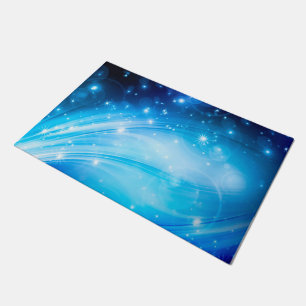 Felpudo Estrellas de luz del norte azul + tu texto e ideas
