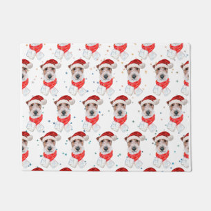 Felpudo Estrellas de Navidad de la raza de perro Wire Fox
