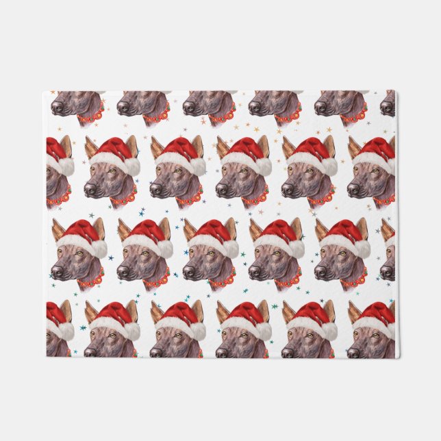Felpudo Estrellas de Navidades de raza de perros sin pelo  (Anverso)
