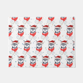 Felpudo Estrellas de Navidades de raza Husky Perro Siberia