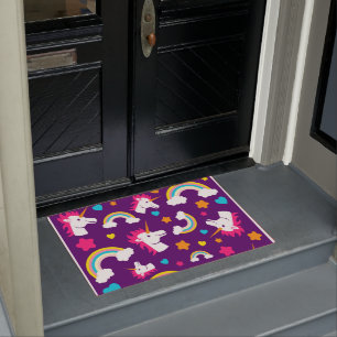 Felpudo estrellas elegantes elegantes del unicornio del