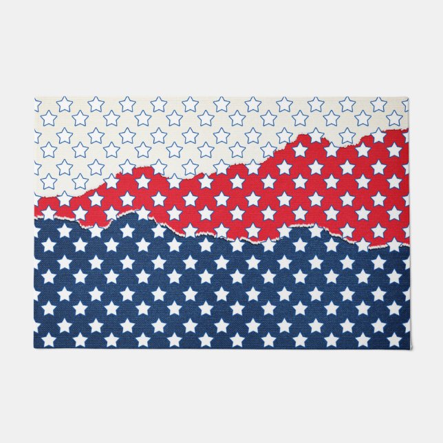 Felpudo Estrellas rojas, blancas y azules (Estados Unidos) (Anverso)
