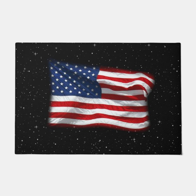 Felpudo Estrellas y bandas Bandera Patriótica Estadouniden (Anverso)