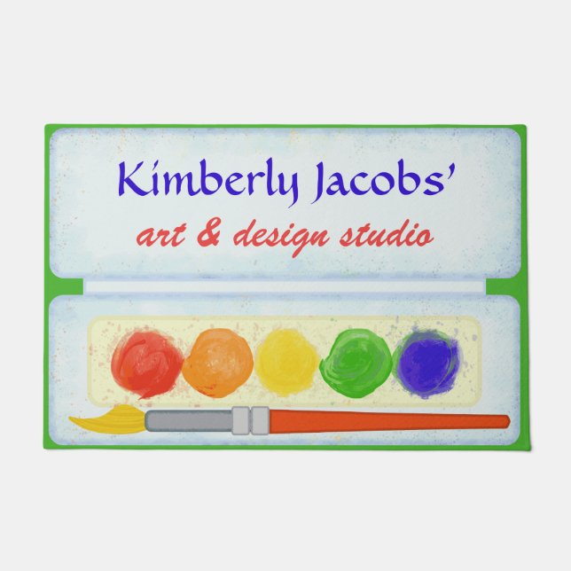 Felpudo Estudio de encargo de la brocha el | de la paleta (Anverso)