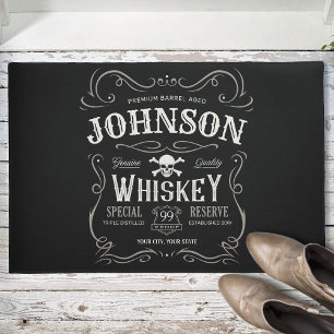 Felpudo Etiqueta de Whiskey antigua barra de licor de époc