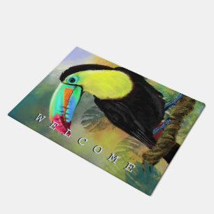 Felpudo Exótico Toco Toucan Bird - Bienvenidos -