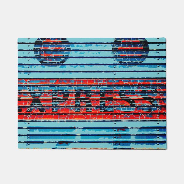 Felpudo "Express" - Pintura de despegado rústico (Anverso)