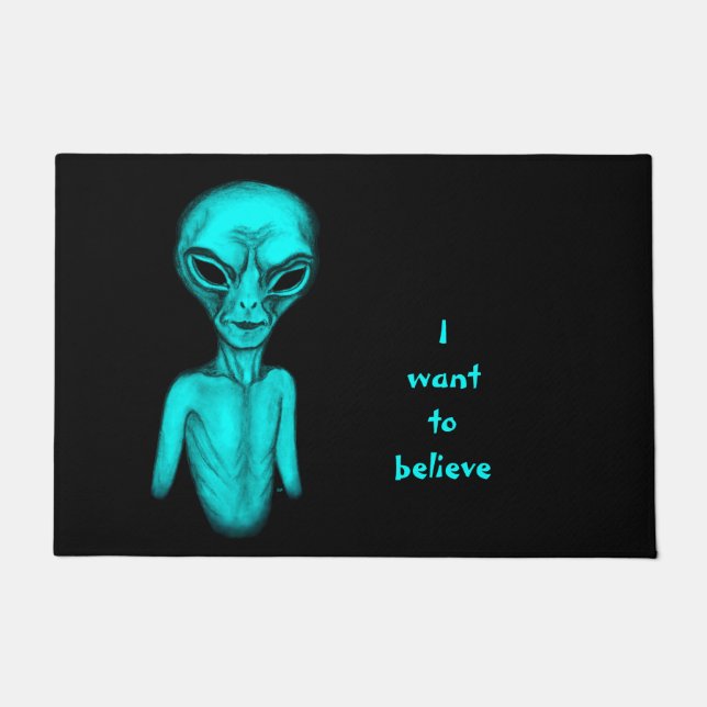 Felpudo Extraterrestre, quiero creer (Anverso)