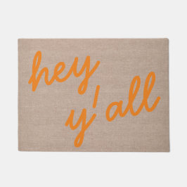 Felpudo Ey usted arpillera divertida del humor del