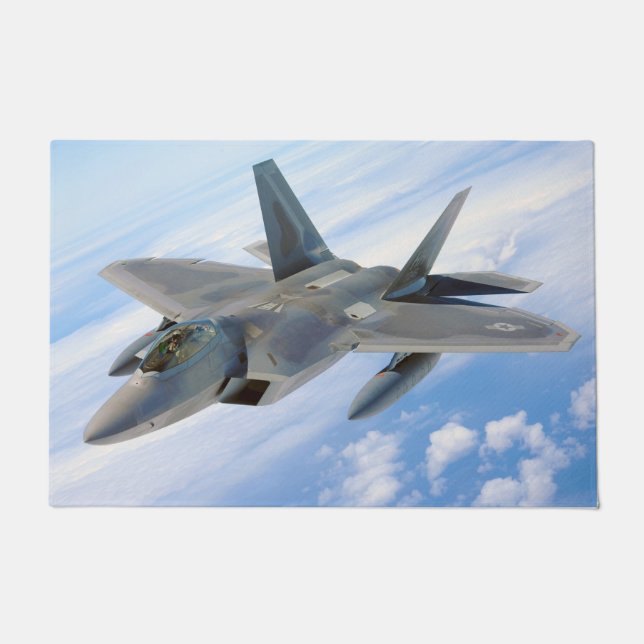 Felpudo F-22 Raptor militar Jet (Anverso)