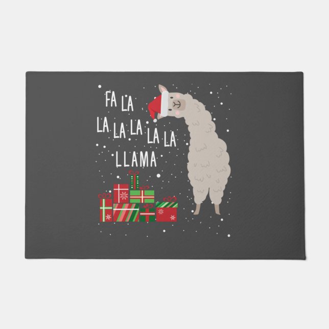 Felpudo Fa La Llama Shirt - Navidades de Llama (Anverso)