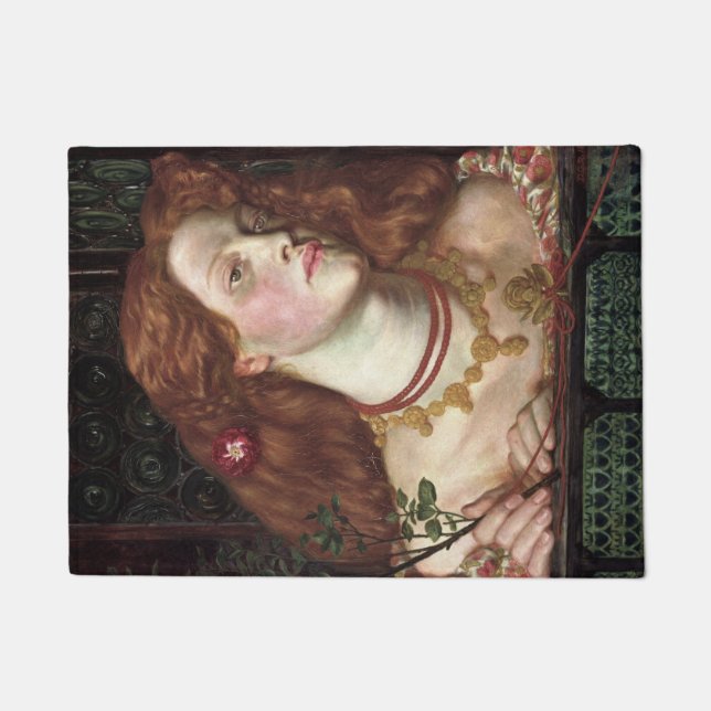 Felpudo Fair Rosamund (Mujer Elegante y Hermosa Redhead) (Anverso)