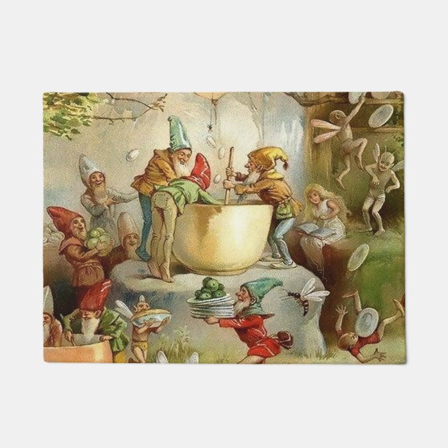 Felpudo "Fairies victorianas" de E S Hardy (Anverso)