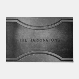 Felpudo Falso esteras Metalizado de puerta de nombre perso