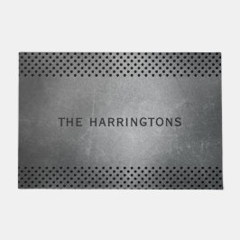 Felpudo Falso esteras Metalizado de puerta de nombre perso