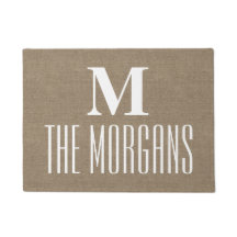 Familia con monograma elegante elegante de la