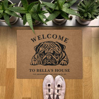 Familia de amantes del perro personalizada Pug