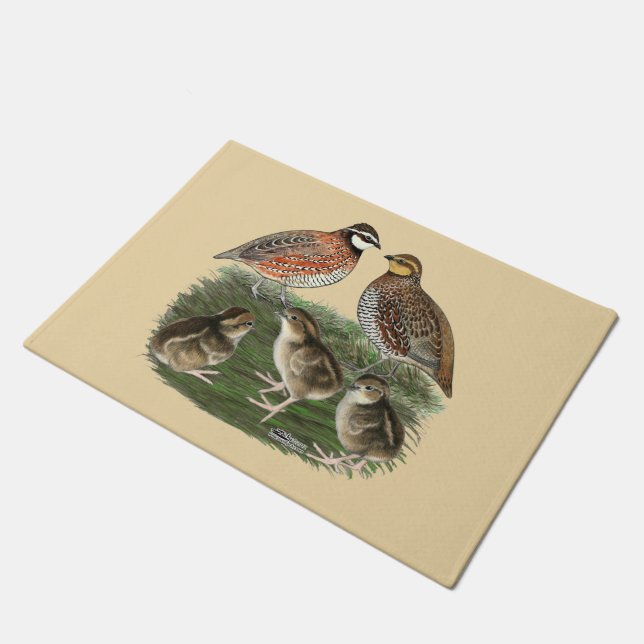Felpudo Familia de codornices Bobwhite (Angular)
