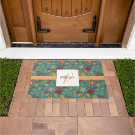 Felpudo Familia de follaje otoñal Doormat
