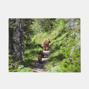 Felpudo Familia de oso marrón