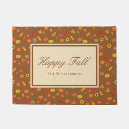 Felpudo Familia de patrones de caída Apellido Marrón