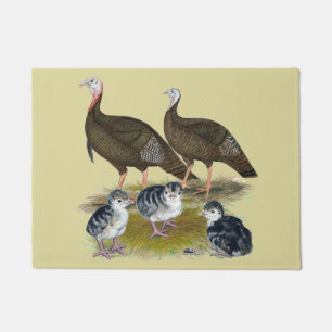 Felpudo Familia de pavos salvajes del este