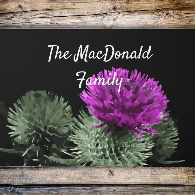 Felpudo Familia Escocesa Personalizada (Create an entrance that is the envy of your neighbours with a beautifully custom made door mat.)