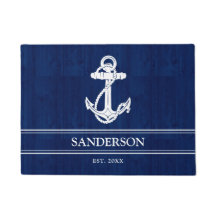 Familia Náutica Nombre Lago Casa Anchor Madera Azu